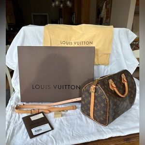 Louis Vuitton Speedy Bandouliere 30 Monogram Canvas Purse